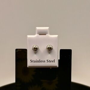 Stainless Steel Ball Stud Earrings